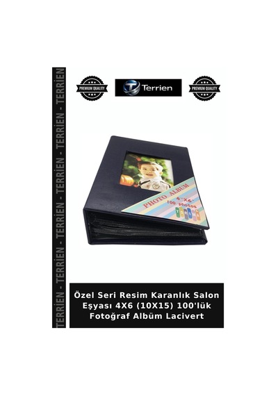 Özel Seri Resim Karanlık Salon Eşyası 4x6 10x15 100'lük Fotoğraf Albüm Lacivert