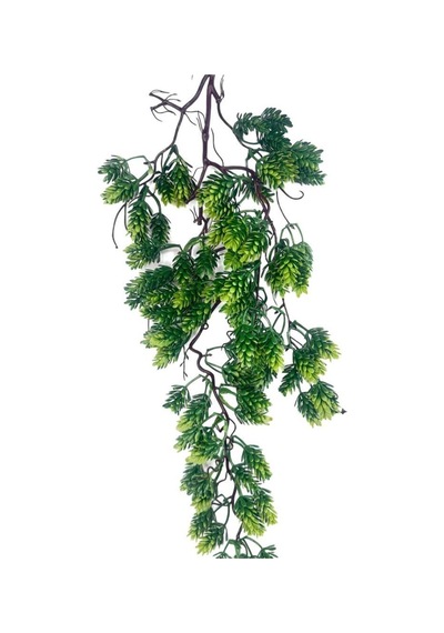 Yapay Çiçek Sarkan Doğal Dallı Kozalak Çiçeği 70cm Yapay Sarmaşık Yeşil