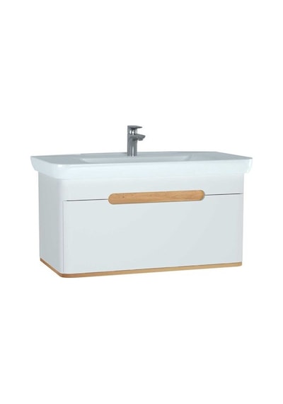 VitrA Sento Lavabo Dolabı 100 Cm Tek Çekmeceli Mat Beyaz 60814 Beyaz VitrA Sento Lavabo Dolabı 100 Cm Tek Çekmeceli Mat Beyaz 60814 Beyaz