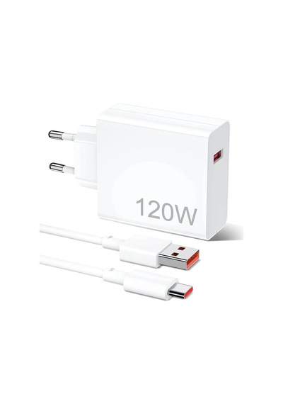 5 Adet 120w Saniyeli Turbo Destekli Usb Çıkışlı Başlık Ve Usb Typec Kablo Şarj Seti