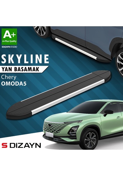 S-dizayn Chery Omoda5 Skyline Aluminyum Yan Basamak 183 Cm 2022 Üzeri A+ Kalite