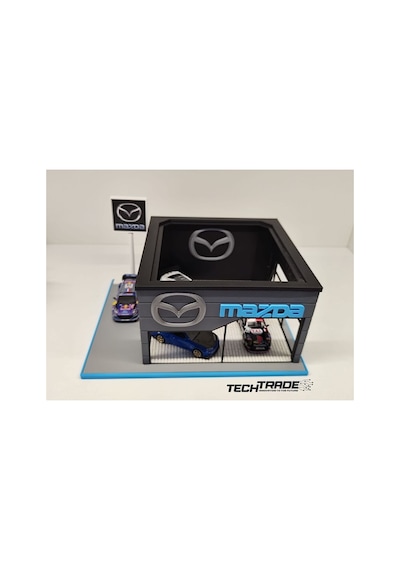 Mazda Diecast Showroom Garaj Diorama 1:64 Ölçek