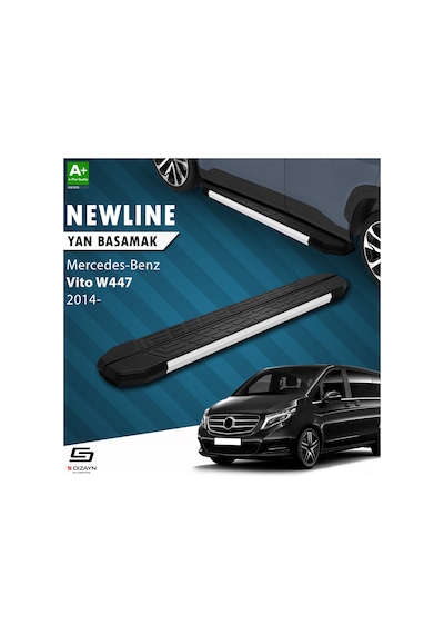 S-dizayn Mercedes Vito W447 Kısa Şase Newline Aluminyum Yan Basam