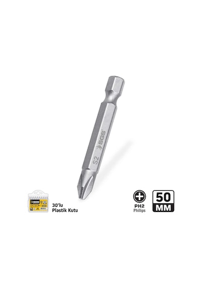 Sgs Yıldız Uçlu Bits S2 Ph2 50mm Sand-pro Series Sgs3913 30 Adet