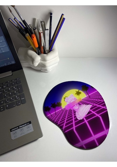 Retro Sun 3d Bilek Destekli Mouse Pad Mousepad