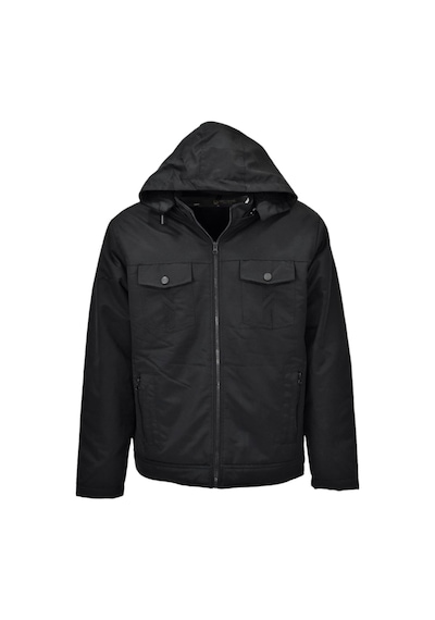 Erkek Spor Kapüşonlu Mont Bgl-st03938 Siyah