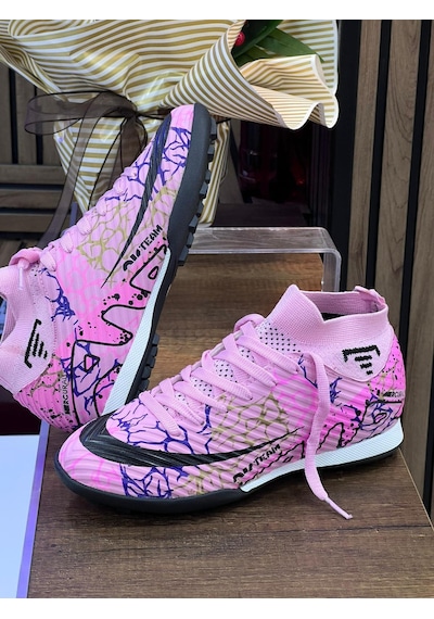 Erkek Likralı Çoraplı Halısaha Spor Ayakkabı- Pembe Fuşya-655 Pembe Erkek Likralı Çoraplı Halısaha Spor Ayakkabı- Pembe Fuşya-655 Pembe