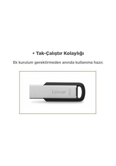 Özel Üretim Çalışma Hızlı Donanım Lexar Metal Usb 3.2 Gen1 Flash Bellek 150 Mb/s 256 Gb M400