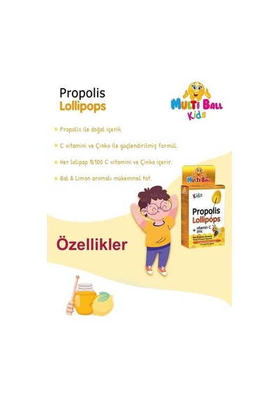 Multi Ball Kids Propolis Lollipop