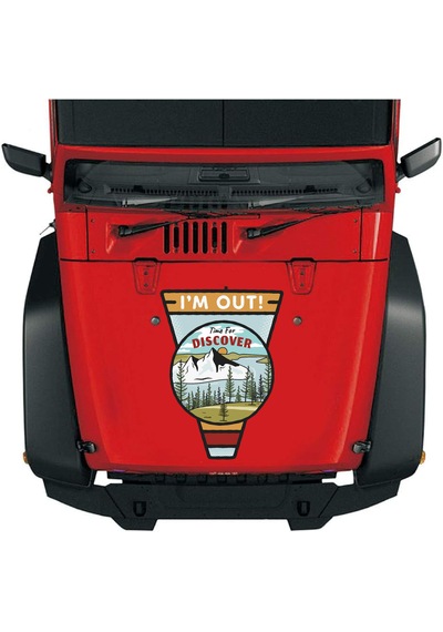 Kamp Avcı Off Road 4x4 Sticker - Discover Adventure Sticker -araba Oto Motosiklet Karavan Sticker - 02179 10x7 Cm