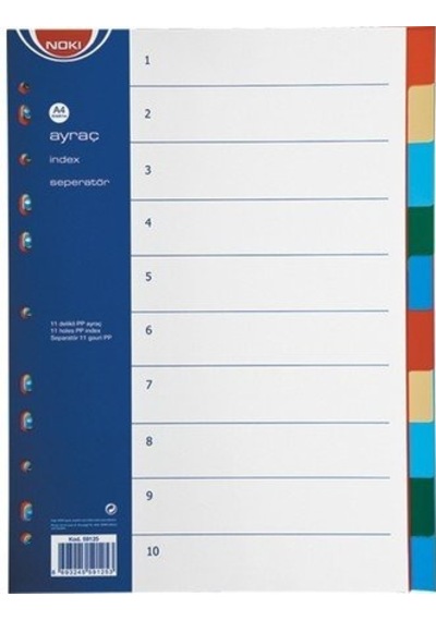 Noki Ayraç Pp Seperatör 10 Renkli