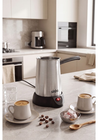Scm-2958 İnox Elektrikli Türk Kahvesi Cezvesi 400 Ml 6 Fincan