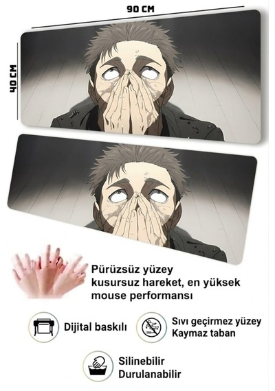 Derdenix Anime Series: Jjk Higuruma Edition 90x40 Mousepad Çok Renkli