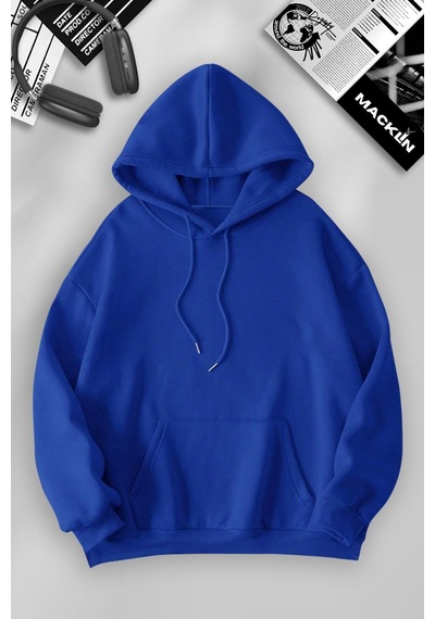 Macklin Sevgili Çift Kombin Mcqueen Ve Sally Sırt Baskılı Özel Tasarım Kapüşonlu Sweatshirt 2li Set Takım Mavi Pembe Mck1173 Çok Renkli