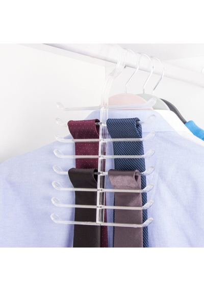 Şeffaf Kravat Askısı-tie Rack Plastik Turkuaz Tr Diğer