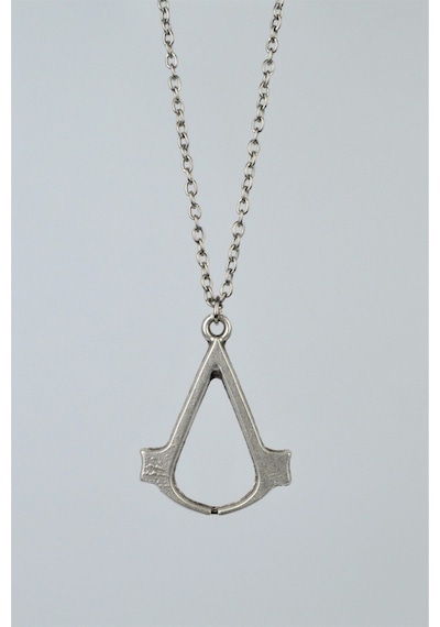 Assassins Creed Eskitme Antik Gümüş Kaplama Unisex Kolye Gümüş