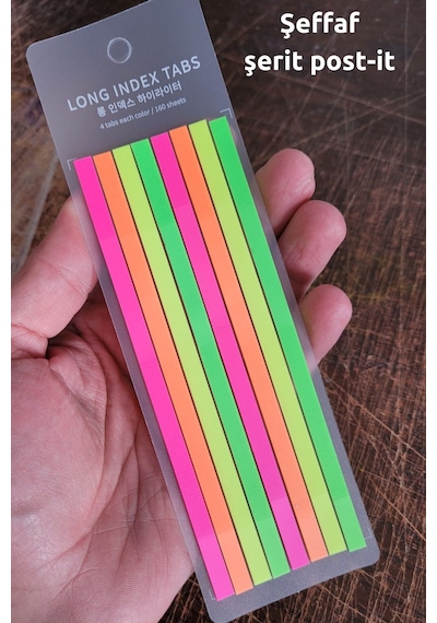 Şeffaf Şerit Post İt, Satır Post-it, Sticker