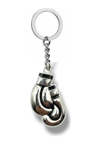 İkili Darbe 2 Li Boks Eldiveni Figürlü Unisex Metal Anahtarlık