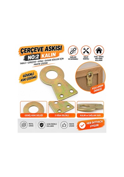 362 Çerçeve Askısı No:2 Kalın Gri - 923272340 Gri
