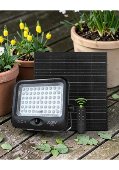 Ack At65-19832 350w Ip65 6500k Beyaz Lensli Solar Led Projektör