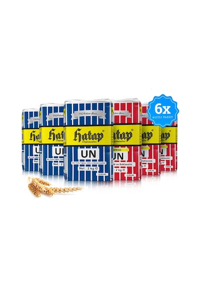 Hatap Lüks Un 3 x 2 KG + Çok Amaçlı Un 3 x 2 KG