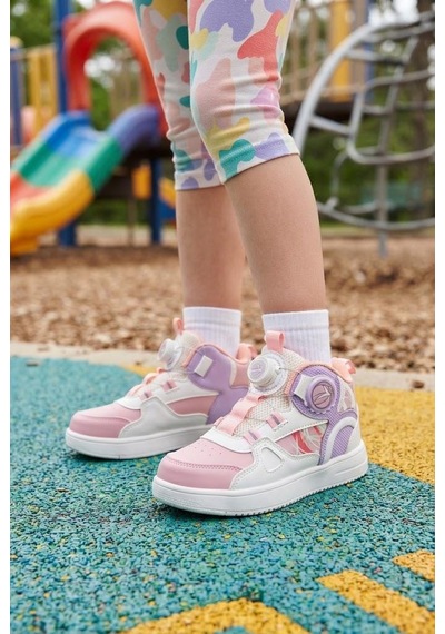 Fort Teery Cool Anatomik Hafif Akıllı Bağcıklı Sneaker Kız Çocuk Ayakkabı Pudra