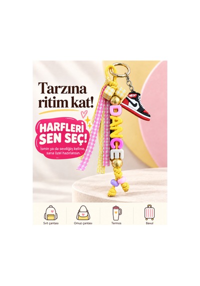 Genel Markalar Kişiye Özel Çanta Aksesuarı/isimlik/charm Kırmızı Kırmızı