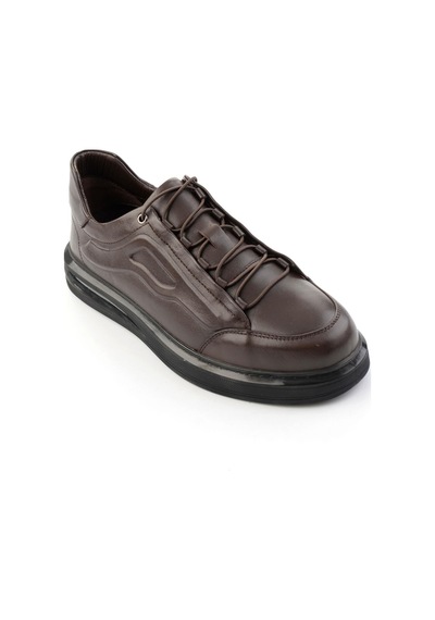 Bambi Kahve Napa Hakiki Deri Erkek Sneaker E01080065243