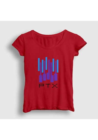 Presmono Kadın Ptx Pentatonix T-shirt Kırmızı