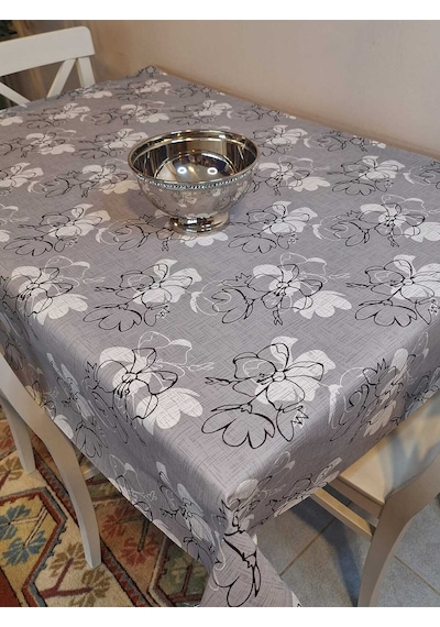 Elyaflı Pvc Masa Örtüsü Modern, Dayanıklı, Silinebilir Ve Şık Görünüm 01fnt1270 Gri
