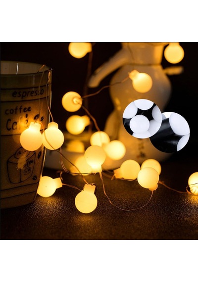 Sunlight Minik Top Ledler Gün Işığı 20 Toplu Yılbaşı Süsü Ledli
