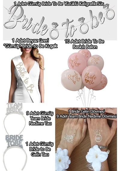 Bride To Be Partisi Seti Team Bride Bekarlığa Veda Konsept