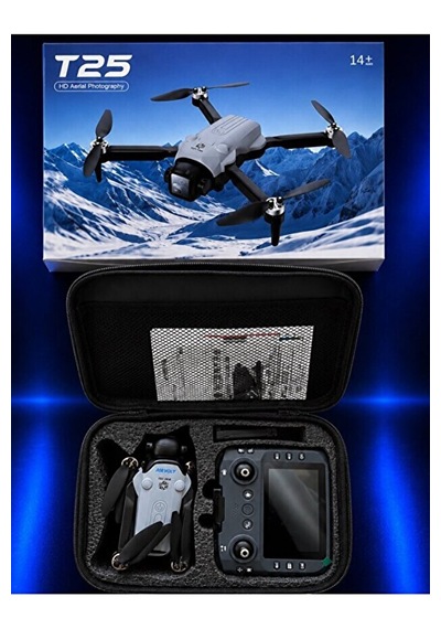 T25 Fırçasız Motorlu Hd Kameralı Katlanabilir Uzaktan Kumandalı Akıllı Drone