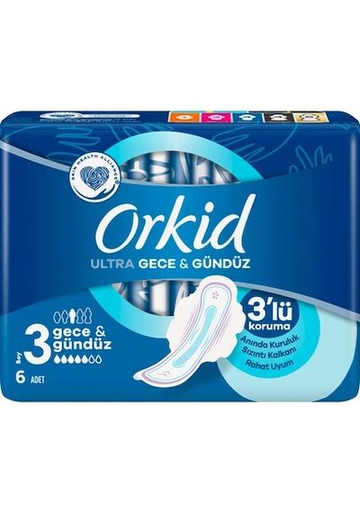 Orkid Ultra Gece & Gündüz Tekli Paket 6'lı