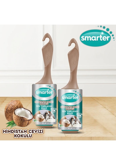 Smarter Hindistan Cevizi Kokulu Tüy Toplayıcı Rulo 2'li Kedi Köpek