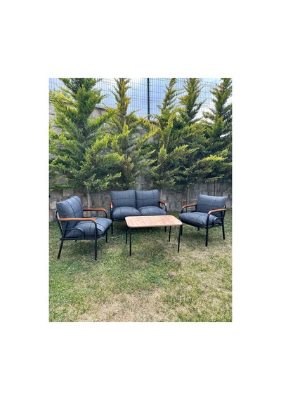 Bahçe Balkon Takımı Gri Gri