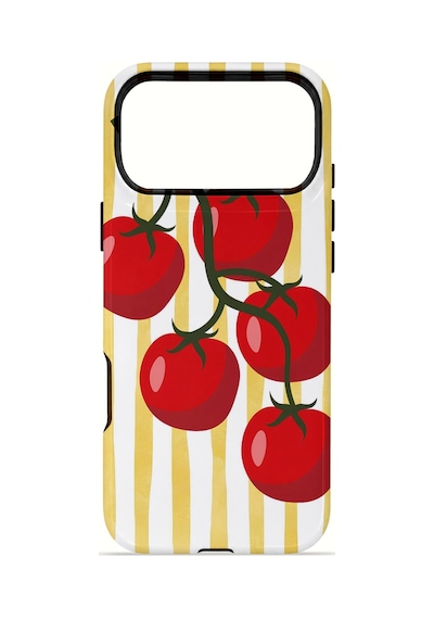 Apple iPhone Uyumlu 17 Pro Max Vorian Çift Katmanlı Magsafe Kılıf Tomato Market Stripe