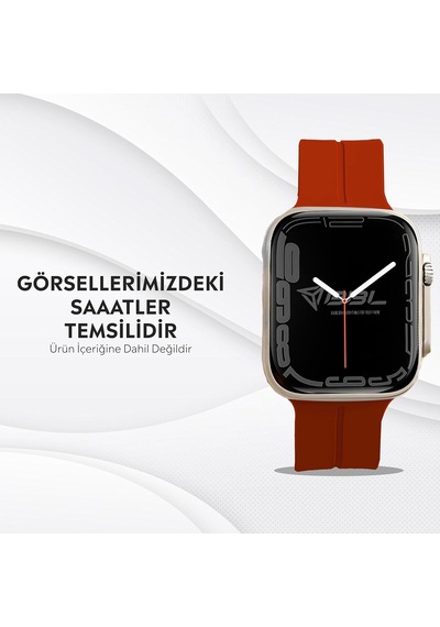 Apple Watch Series Se/11/10/9/8/7/6/5/4/3 İle Uyumlu Silikon Kordon Bbl84 Çok Renkli