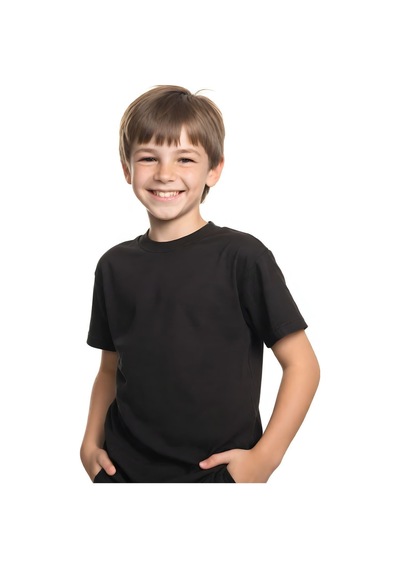 Fyk Kids Unisexs 3lü Çocuk Düz Basic Kısa Kollu T-shirt Çok Renkli