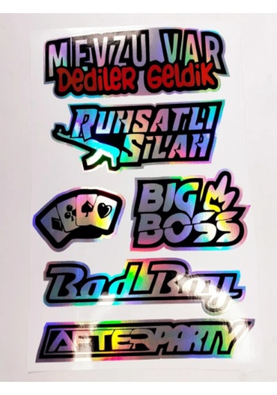 Oto Stıcer Mevzu Poker Bigboss Hologramlı Set 30x20