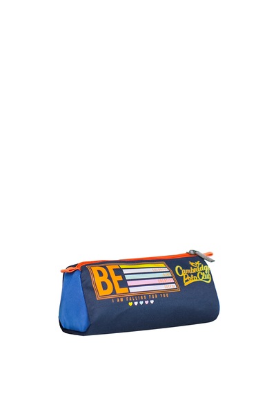 Koyu Lacivert Be Happy Tek Bölmeli Unisex Kalemlik