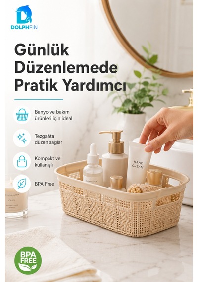 Jute Pratik Sepet 3,5 L Çok Amaçlı Saklama Taşıma Sepeti Çamaşır Oyuncak Düzenleyici Çok Renkli