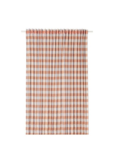 Ikea Glanshagtorn Tül Perde 300x300 Cm Beyaz-turuncu-mavi Çok Renkli