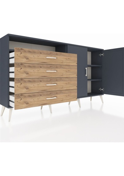 Arges Konsol 3 Raflı 4 Çekmeceli 2 Kapaklı 176x30x99 Antrasit-antrasit/çam Antrasıt/atlas Çam - Antrasıt Arges Konsol 3 Raflı 4 Çekmeceli 2 Kapaklı 176x30x99 Antrasit-antrasit/çam Antrasıt/atlas Çam - Antrasıt