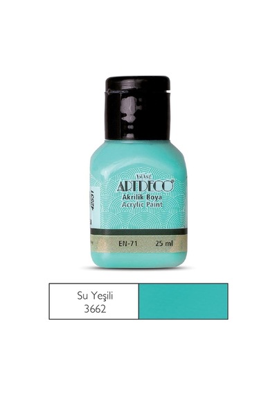 Akrilik Boya 25 Ml Su Yeşili 070a-3662 Beyaz
