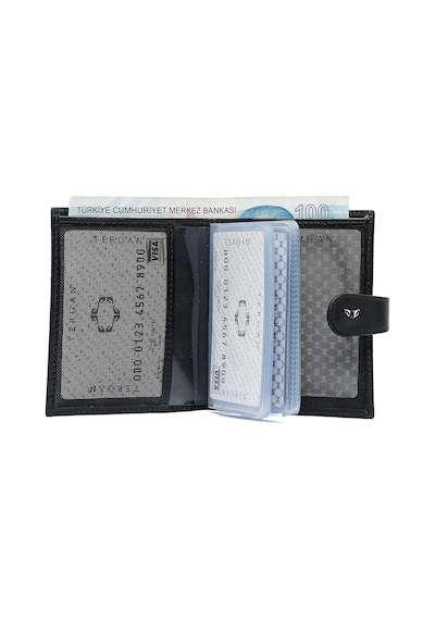 Tergan Siyah Deri Unisex Kredi Kartlık 01323B06