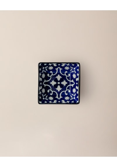 Madame Coco Reve Bleu Verve Kare Tabak - 12 Cm - Mavi/beyaz 8684427225479 Çok Renkli
