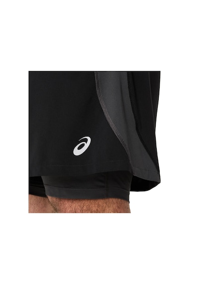 Asics Road 2n1 5ın Short Erkek Siyah Gri Şort 2011d245-001 Siyah