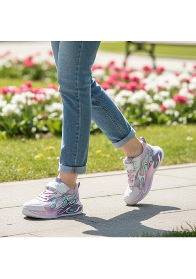 Tomwins 015 Beyaz-pembe Cırtlı Kız Çocuk Spor Ayakkabı Beyaz - Pembe