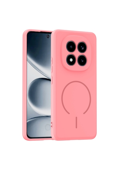 Maks Technology Redmi Note 15 Pro 4g Kılıf M-safe Şarj Özellikli Mkst Meta Kapak - Rose Pembe